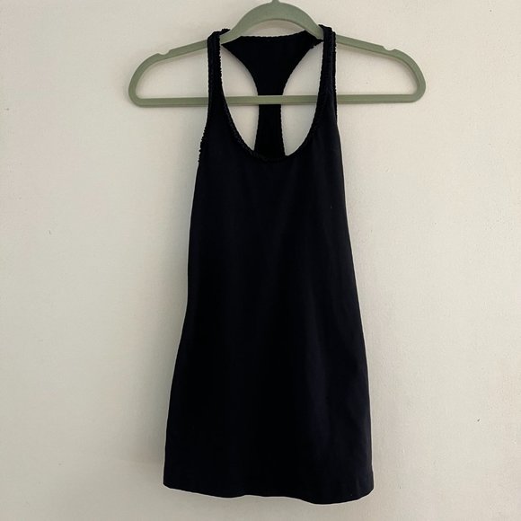 Lululemon Cool Racerback Black Ruffle Tank Top - Picture 6 of 6